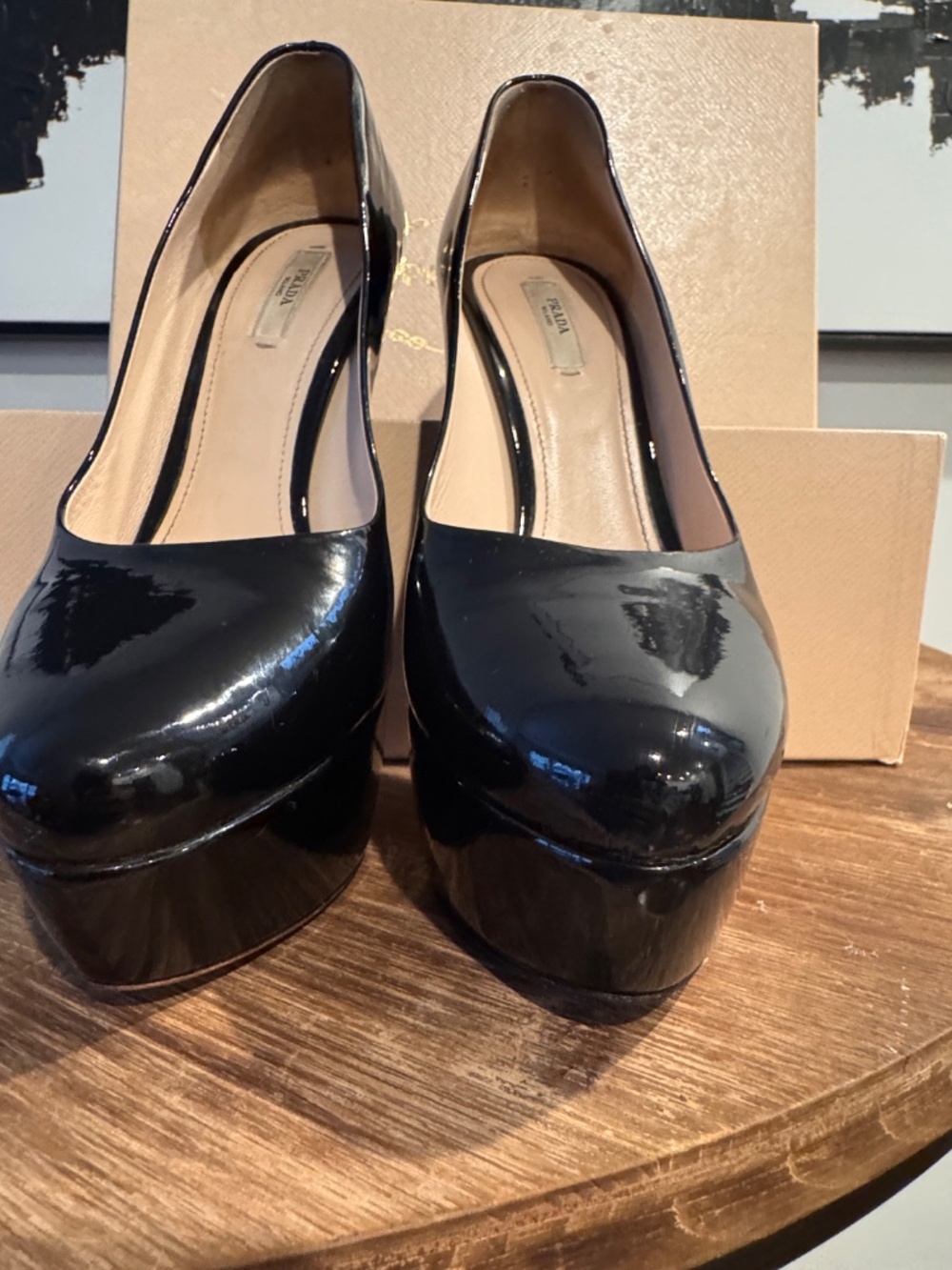 Prada Patent Leather Platform Heel - Picture 2 of 10
